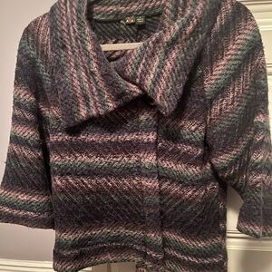 Multi color mohair sweater/jacket